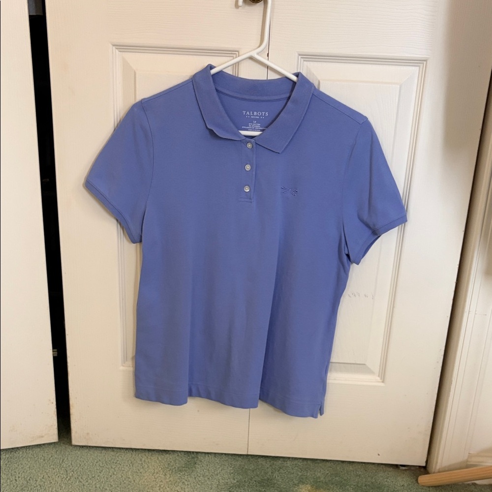 Talbots Short Sleeve Polo in Periwinkle